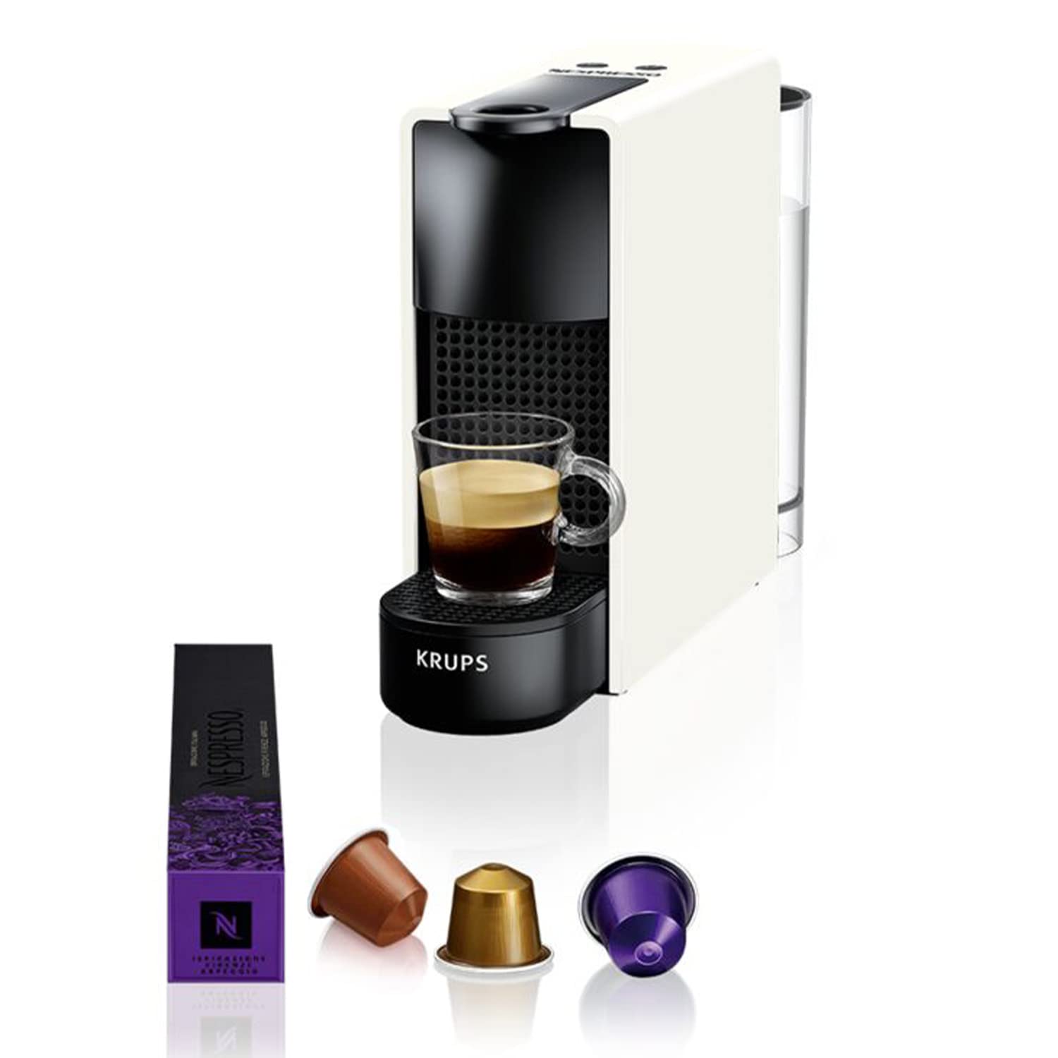 Cafine Exclusive: Machine à Café Essenza Mini Blanche Cafetière Capsule de Café